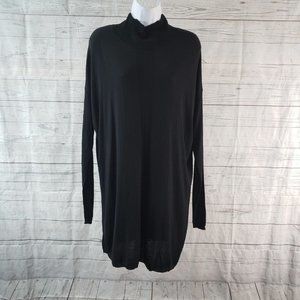 Zoa New York Womens Sweater Sz Small‎ Black Long Sleeve Mock Neck Cutout